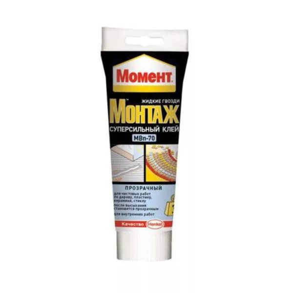 картинка Монтажный клей МОМЕНТ Монтаж 185г суперсильный прозрачный от магазина Евродом