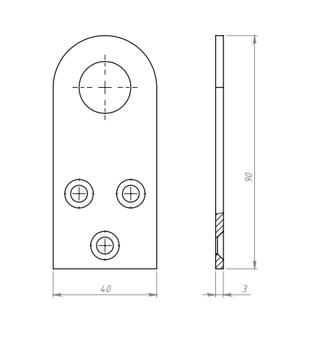 картинка Ушко прямое 90х40х22 (2665) Рыбинск от магазина Евродом