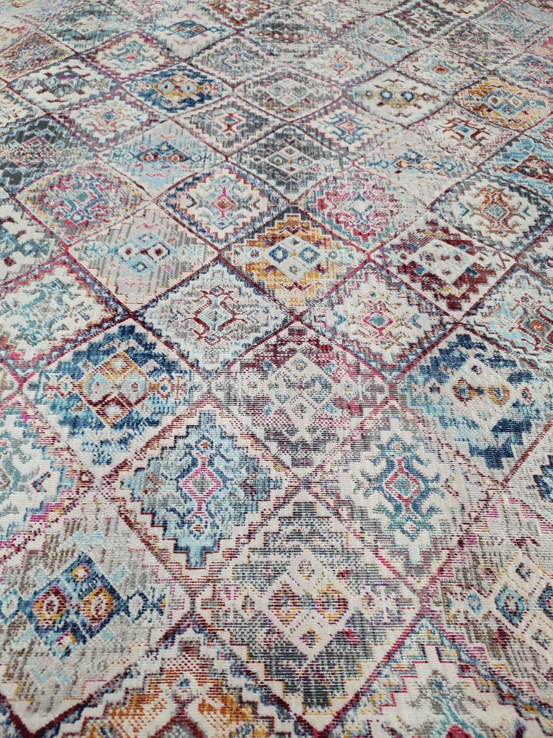 картинка Ковер MAVRIKA 1.6*2.3 дизайн 9366A TILE/NAVY от магазина Евродом