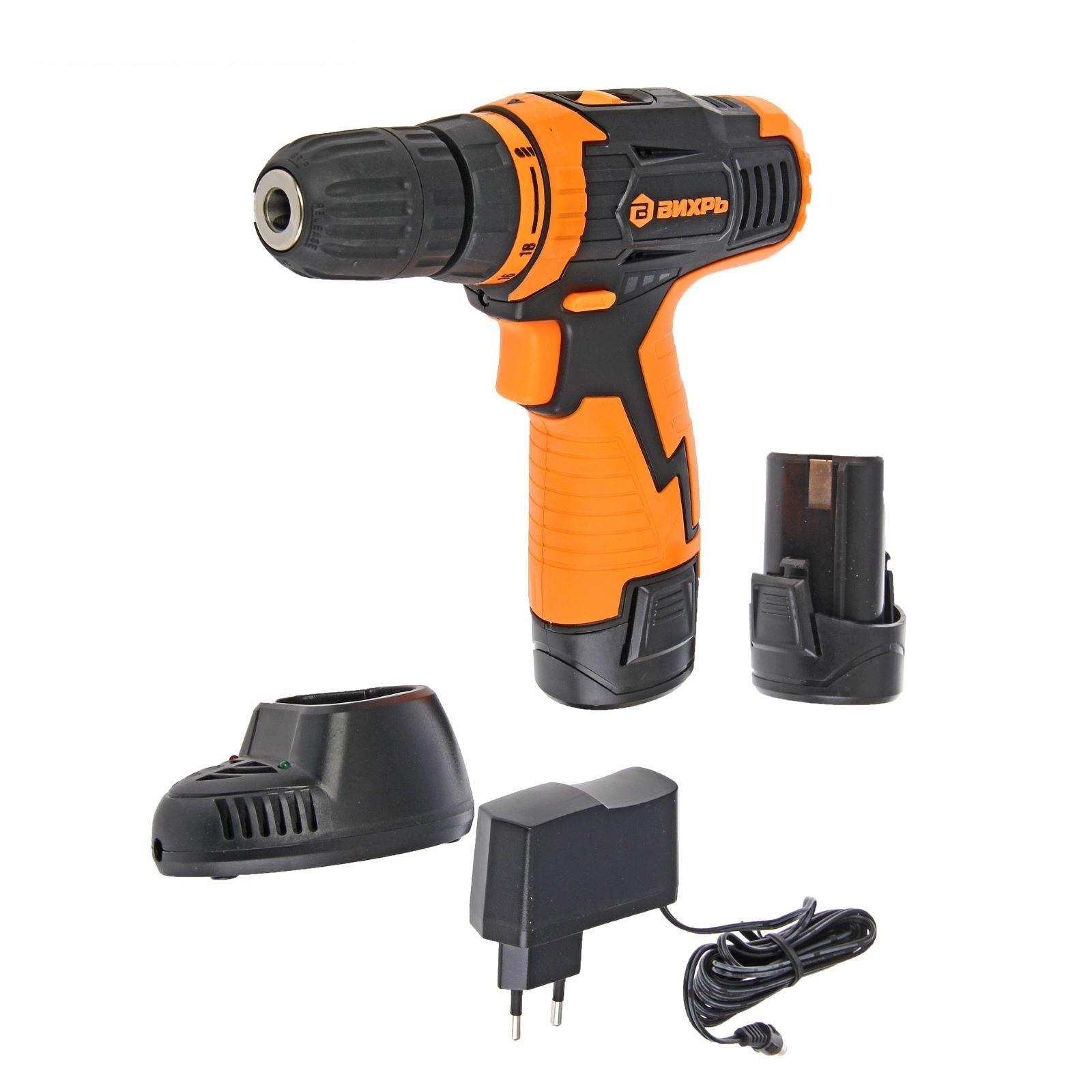 картинка Дрель-шуруповерт аккумуляторная ДА-12Л-2К Вихрь от магазина Евродом