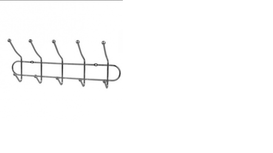 картинка Вешалка проволочная 5-рожковая хром от магазина Евродом