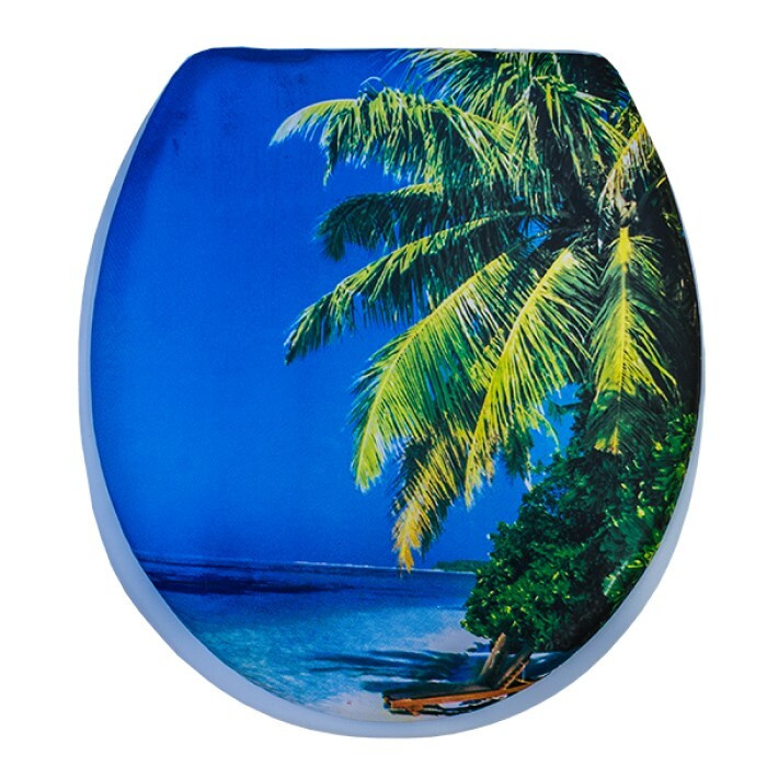 картинка Сиденье д/унитаза мягкое с РИСУНКОМ (голубое/синее) от магазина Евродом