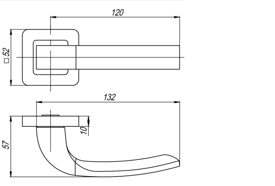 картинка Ручка раздельная ORION QR GR/CP23 графит/хром от магазина Евродом
