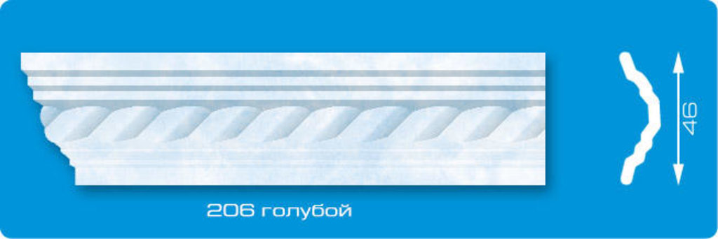 картинка Плинтус потолочный М5-30 VTM 1м/360 от магазина Евродом