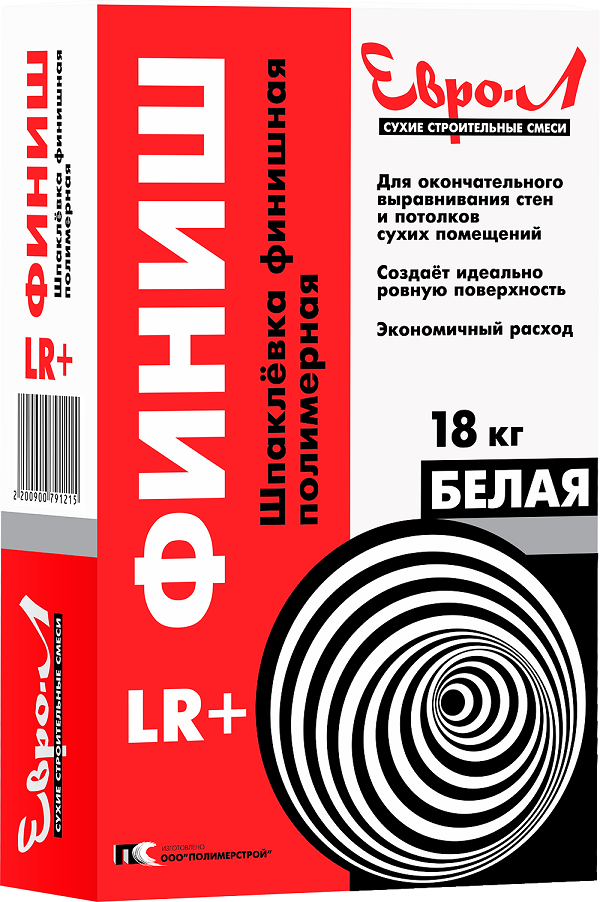картинка Шпаклевка финиш. полимер. ЕВРО-Л (18 кг) г. Белгород от магазина Евродом
