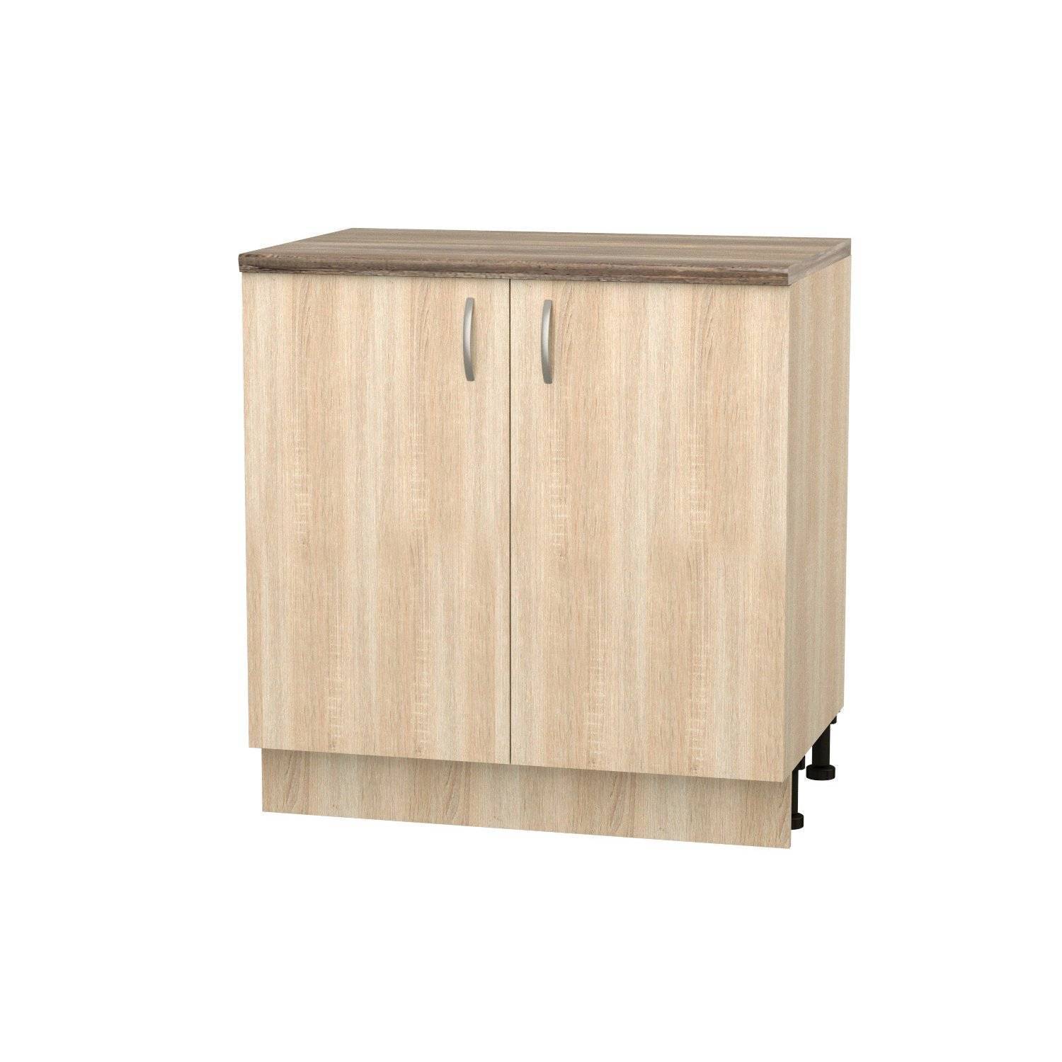 картинка Тумба под мойку 800х600  дуб сонома ЛДСП (2 дверцы) от магазина Евродом