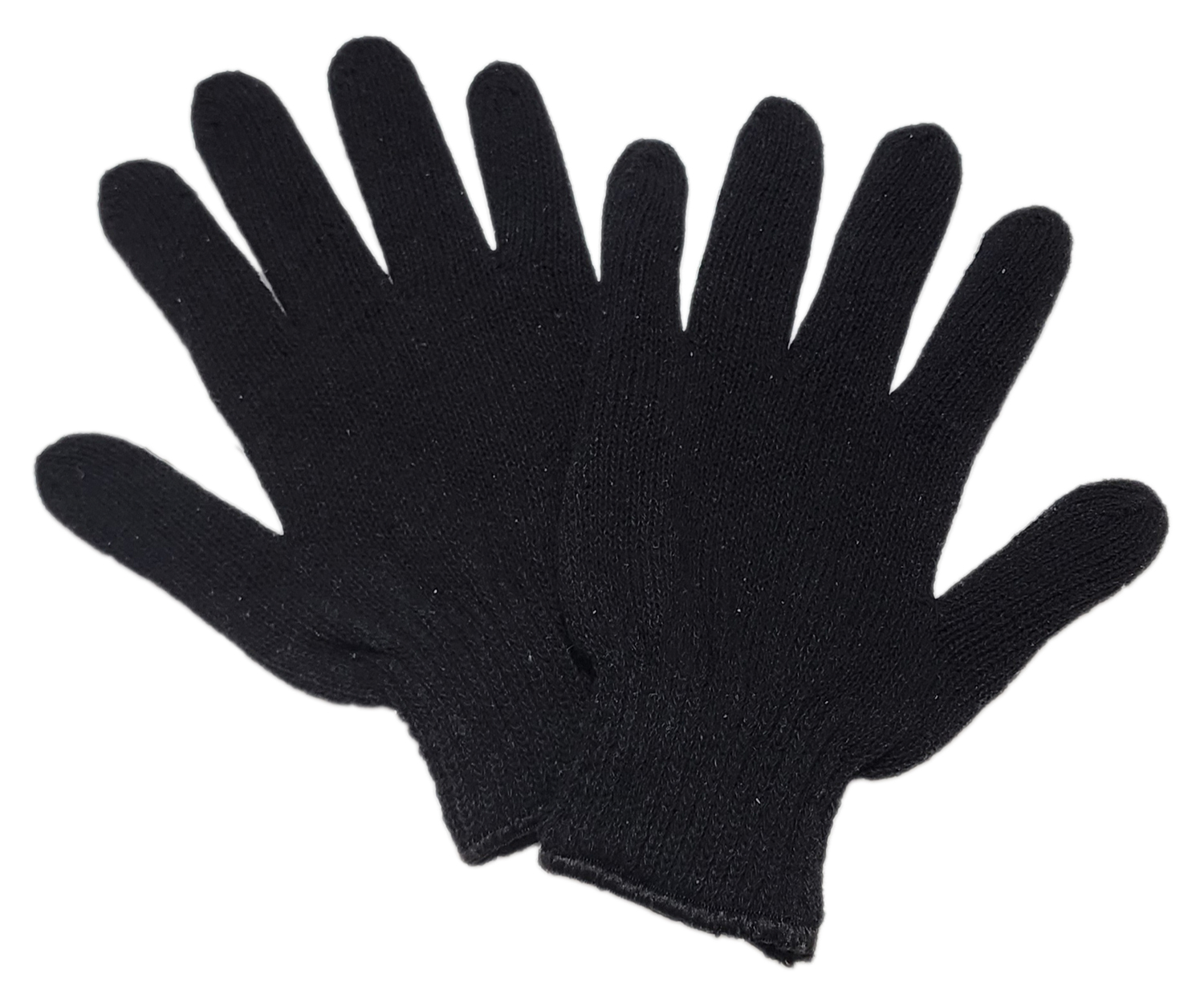 картинка Перчатки х/б 7кл. черные двойные от магазина Евродом