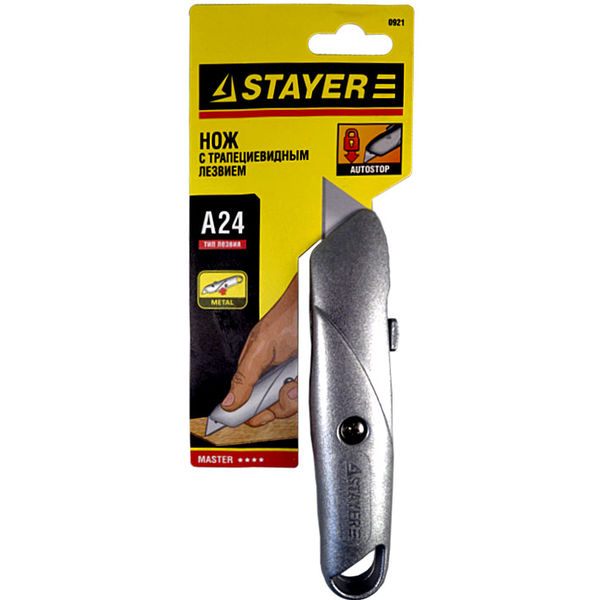 картинка Нож STAYER "MASTER" металлический 0921 от магазина Евродом