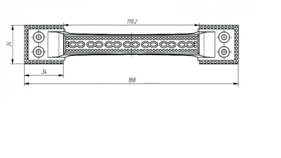 картинка Ручка-скоба РС2 (медь) от магазина Евродом