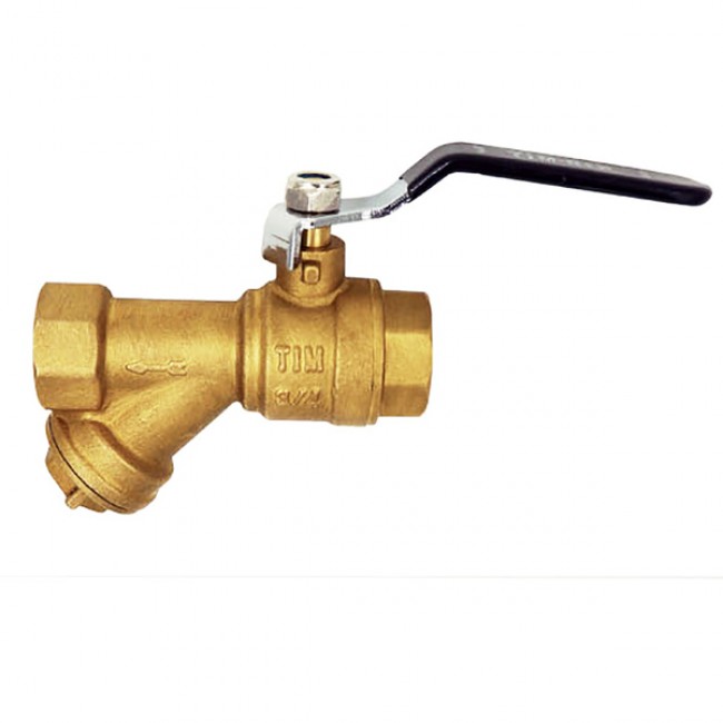 картинка Кран шаровый с фильтром TIM 1/2" ВВ ручка от магазина Евродом