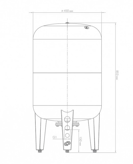 картинка Бак для воды (гидроаккумулятор) Джилекс 100 ВП 7106 от магазина Евродом