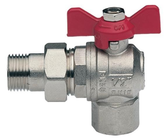 картинка Кран-американка шаровый угловой 1/2" RR364C VT от магазина Евродом