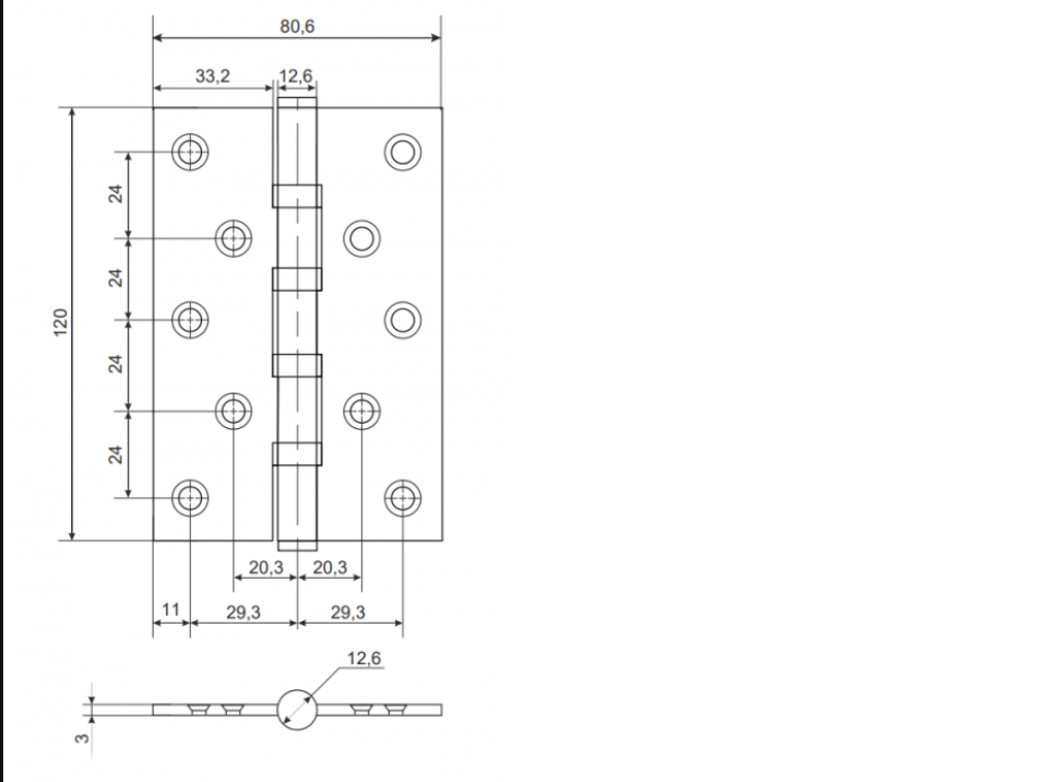 картинка Петля Apecs 120*80-B4-Steel-S от магазина Евродом
