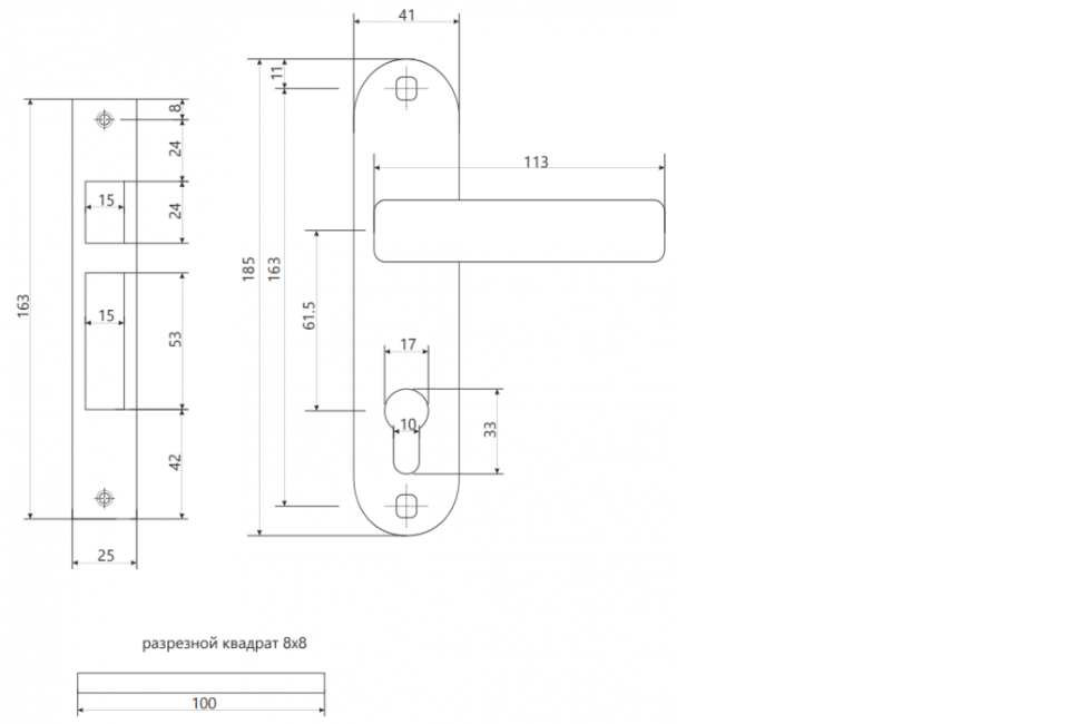 картинка Замок ЗВ 1026/60-CR (0108) от магазина Евродом