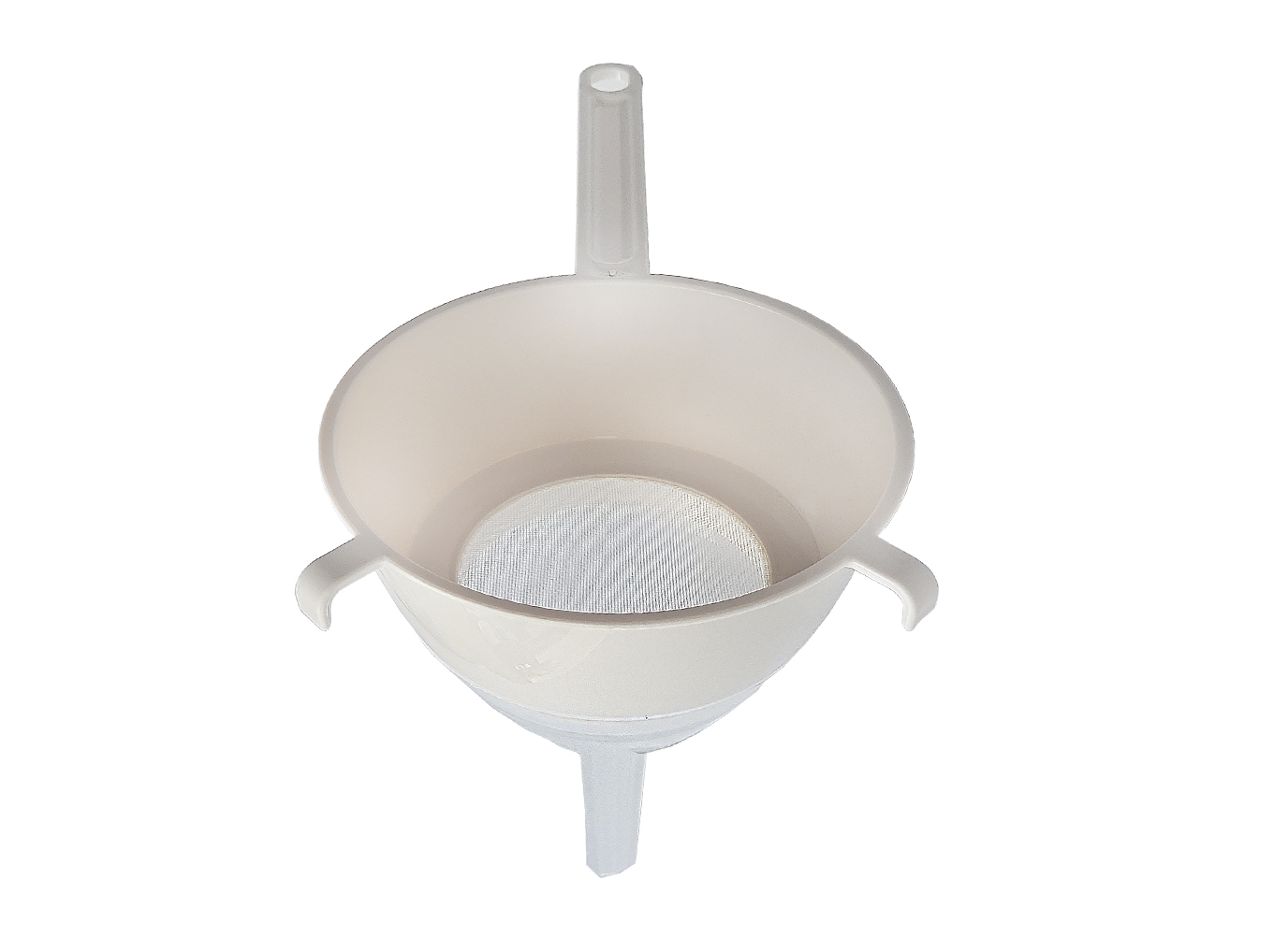 картинка Сито пластиковое 130 мм (М8316) с воронкой бежевое (Башкирия) от магазина Евродом