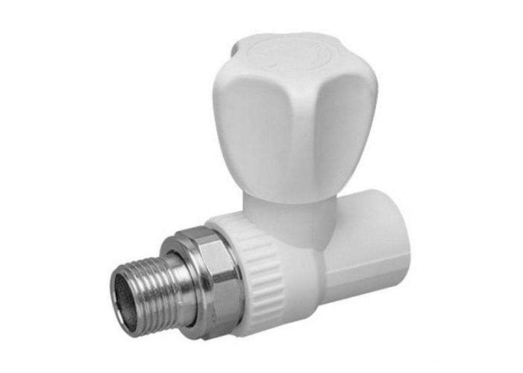 картинка Вентиль для радиаторов прямой Ø25х3/4 PRO AQUA Белый от магазина Евродом