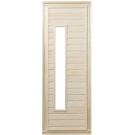 картинка Дверь со стеклом банная 1700*700 "Узкое стекло" от магазина Евродом