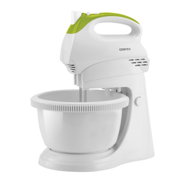 картинка Миксер с чашей Centek CT-1119 (белый/зеленый) 350Вт от магазина Евродом
