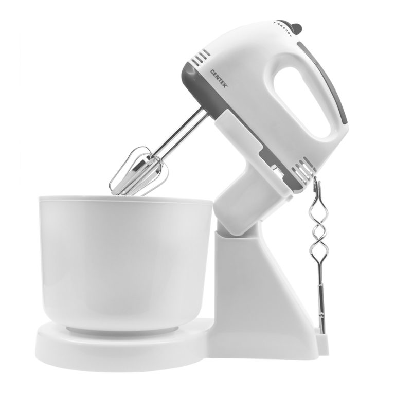 картинка Миксер с чашей Centek CT-1113 (белый/серый) 300Вт от магазина Евродом