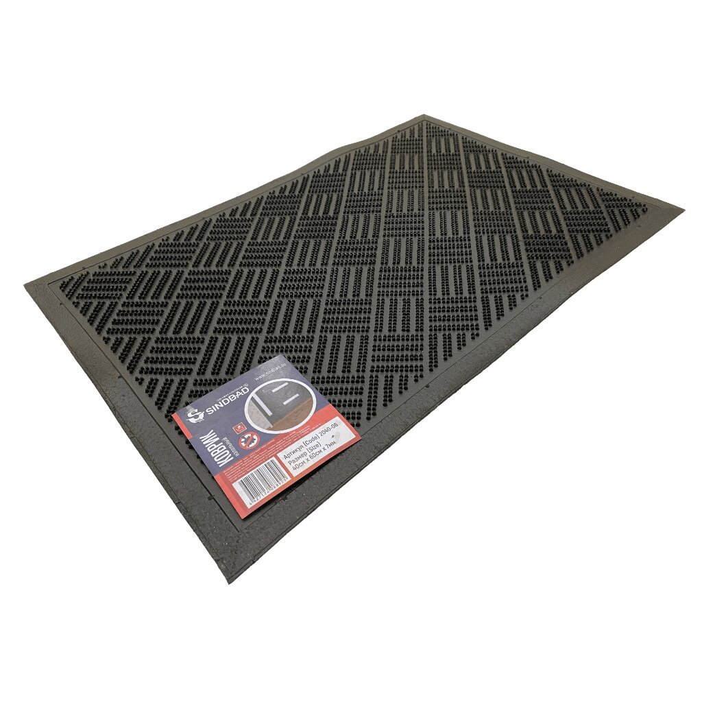 картинка Коврик придверный 40х60х7см, прямоугольный резина, 2040-06 от магазина Евродом