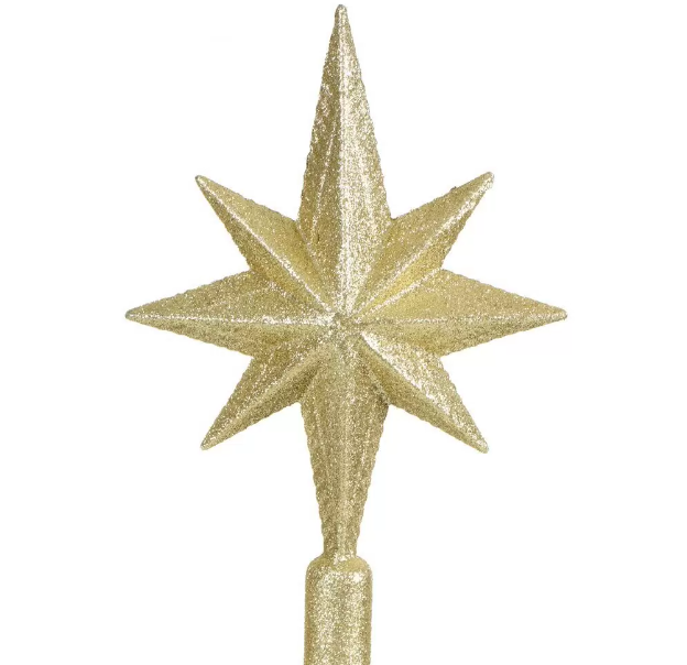 картинка Верхушка на ёлку Звезда, золотая, 25х16.5 см от магазина Евродом