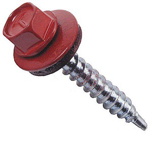 картинка Саморез кров. 4,8х29 RAL-3011 красный сверло от магазина Евродом
