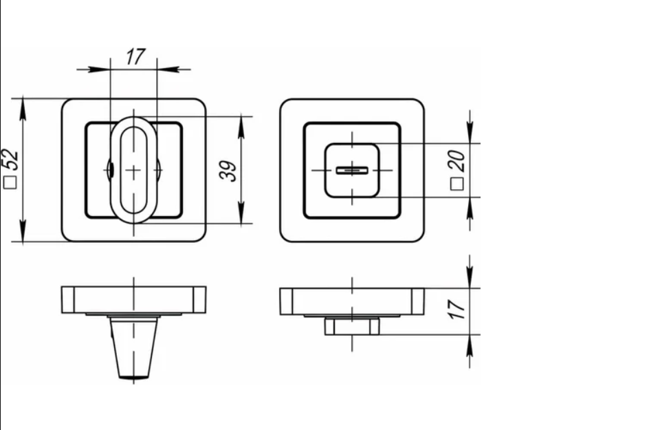 картинка Ручка поворотная BK6 QR GR/CP-23 графит/хром от магазина Евродом