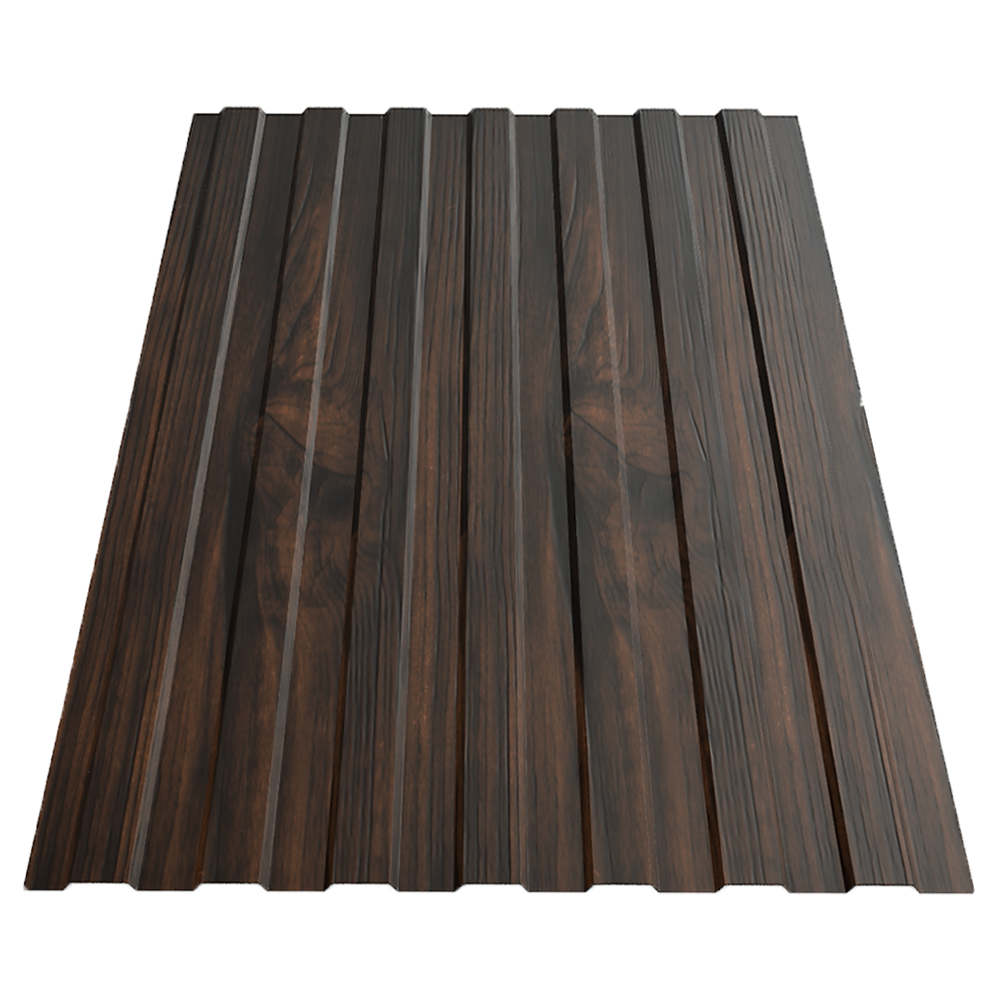 картинка Профлист С-8 Эконом 1200х2000мм Темное дерево от магазина Евродом