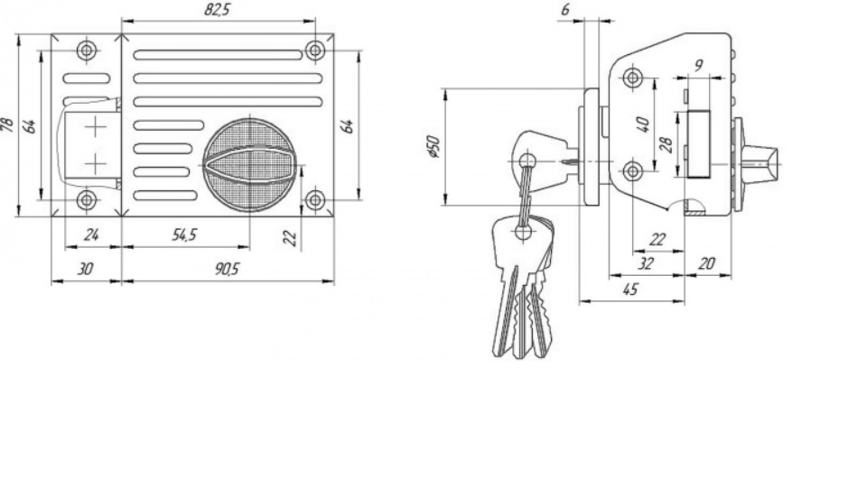 картинка Замок ЗН 1-2 бронза Зенит от магазина Евродом