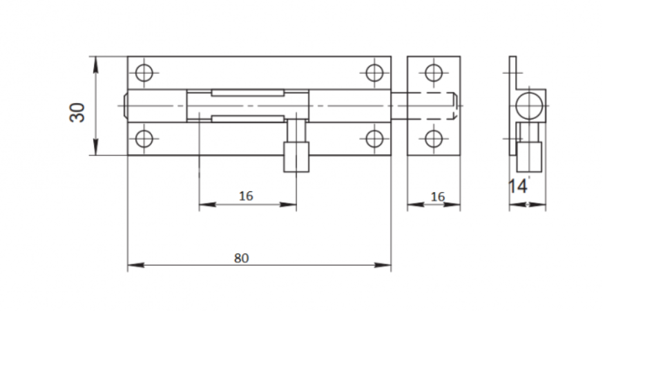 картинка Шпингалет DВ-05-60-АВ (500-60 АВ+) от магазина Евродом