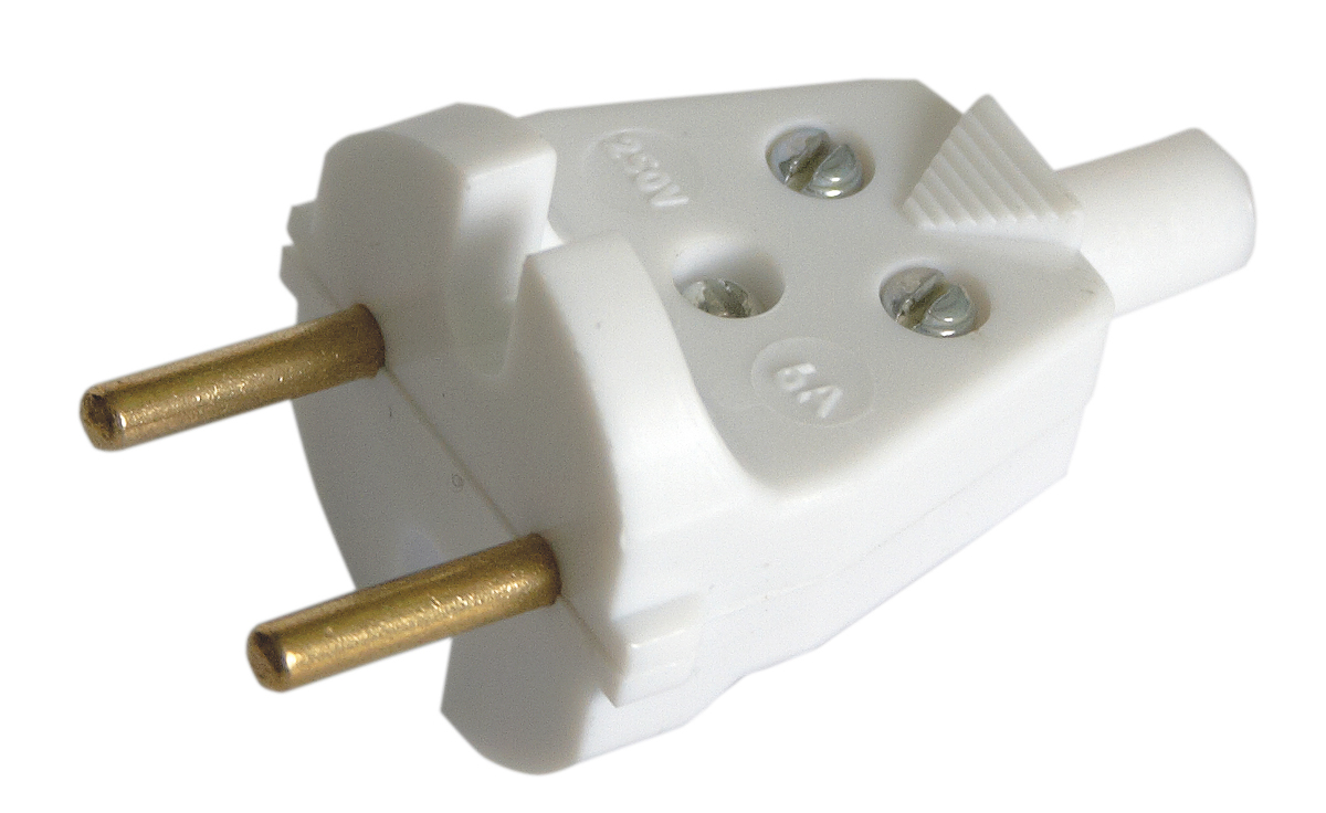 картинка Вилка прямая 10А черная IN HOME от магазина Евродом