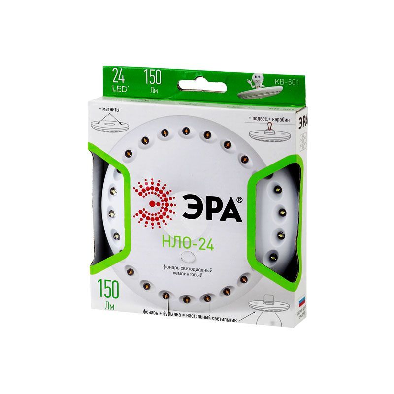 картинка Фонарь кемпинговый ЭРА KB-501 "НЛО-24" 24xLED, 3xAA от магазина Евродом