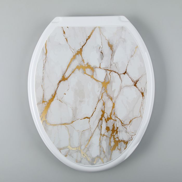 картинка Сиденье д/унитаза жесткое ОКЕАН "Белый мрамор" от магазина Евродом
