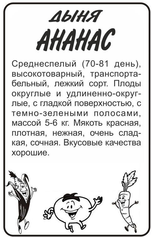 картинка Дыня Ананас 0,5 г б/п Алт семена от магазина Евродом