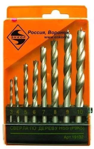 картинка Набор сверл для дерева 8шт пласт. кор. от магазина Евродом