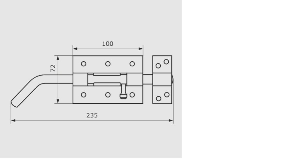 картинка Засов гаражный ЗГ-100 (б/п) от магазина Евродом