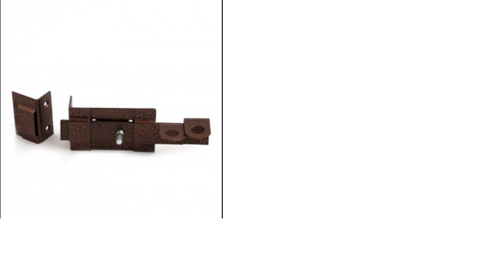 картинка Засов с проуш. накладной (медь) 105мм"Делга" от магазина Евродом