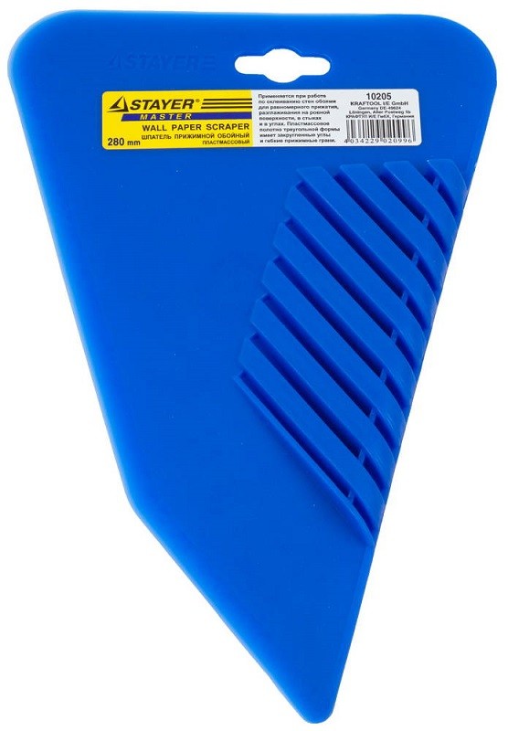 картинка Шпатель STAYER прижимной, для обоев, пластмассовый, 280мм 10205 от магазина Евродом