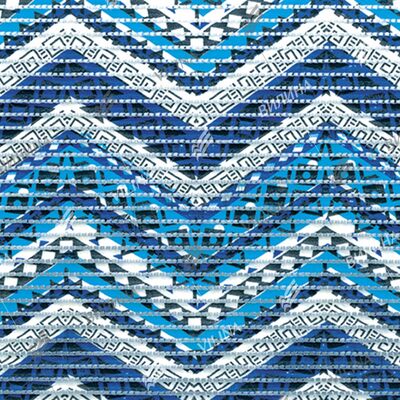 картинка Коврик 0,65мх15м  Зигзаг синий 67160 от магазина Евродом