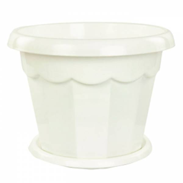 картинка Горшок с поддоном Гармония 4.0л 1411 белый от магазина Евродом