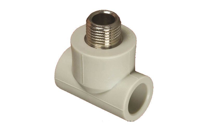 картинка Тройник комб. нар.р. Ø25х3/4" PRO AQUA Серый (10) от магазина Евродом