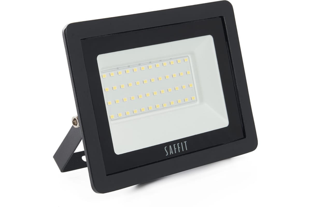 картинка Прожектор светодиодный Saffit ДО-50w IP65 6400K черный от магазина Евродом