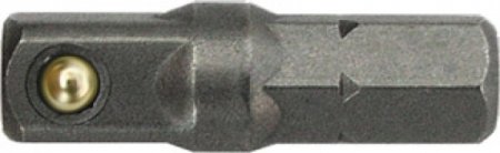 картинка Адаптер с биты на головку для отвертки CrV 1/4"-1/4", 25 мм от магазина Евродом