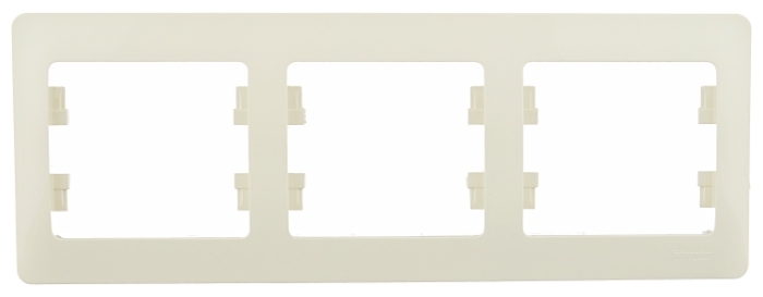 картинка Рамка Glossa 3-м горизонтальная бежевый Schneider-Electric от магазина Евродом