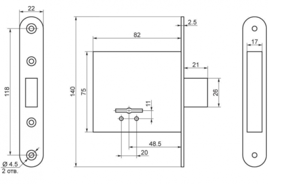 картинка Замок ЗВ 8-4С-03 г.Рязань 76500 от магазина Евродом