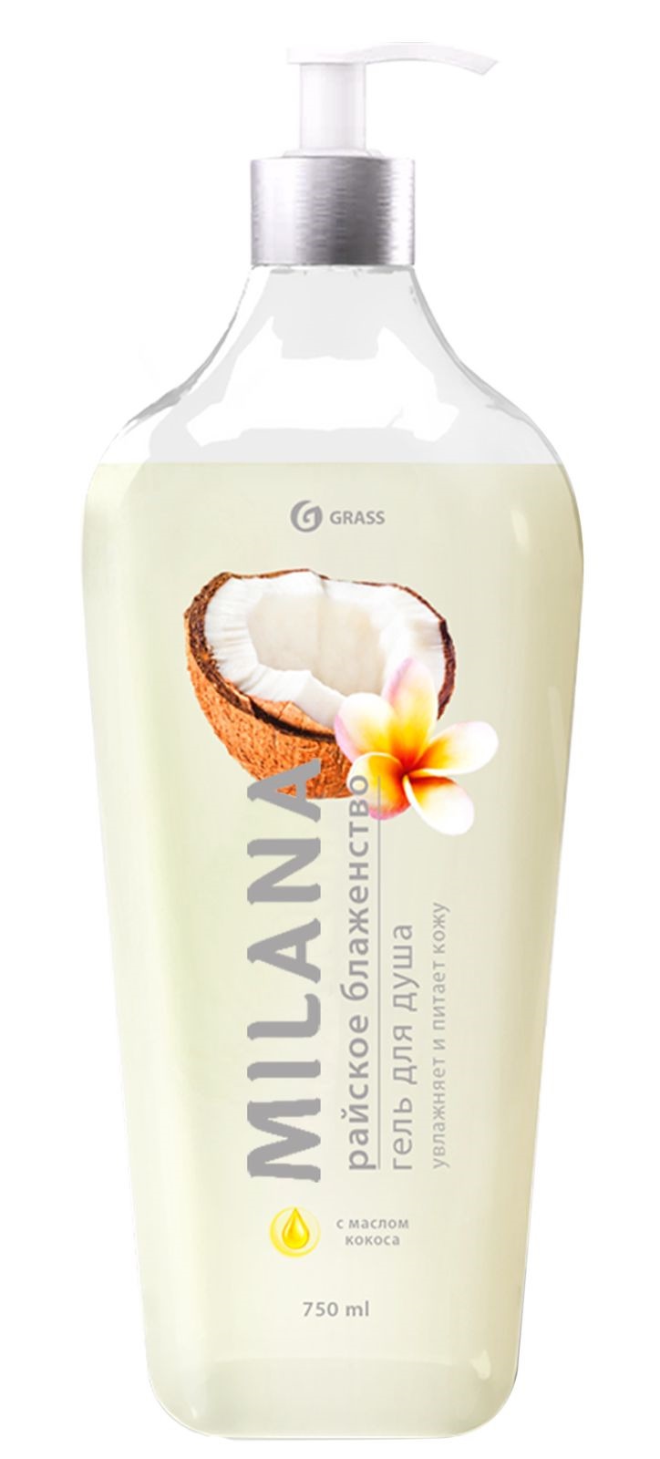 картинка Гель для душа Масло кокоса Milana 750 мл от магазина Евродом