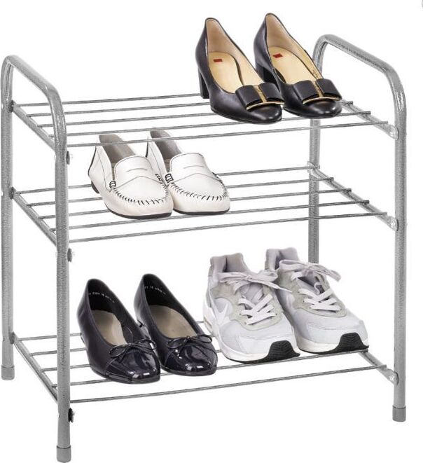 картинка Этажерка VIOLET для обуви 3-х ярусная (серый) 600203 от магазина Евродом