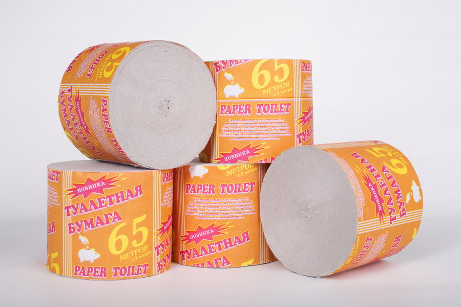 картинка Бумага туалетная 65м без втулки Бобрешов рыжая от магазина Евродом