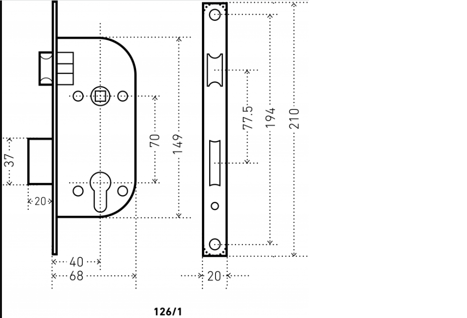 картинка Замок Аллюр ЗВ 126/1 бронза от магазина Евродом
