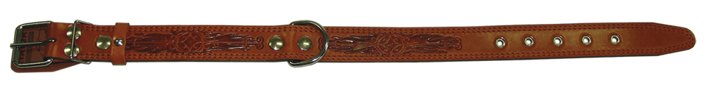 картинка Ошейник 35 короткий тисненый (43-58смх35мм) от магазина Евродом